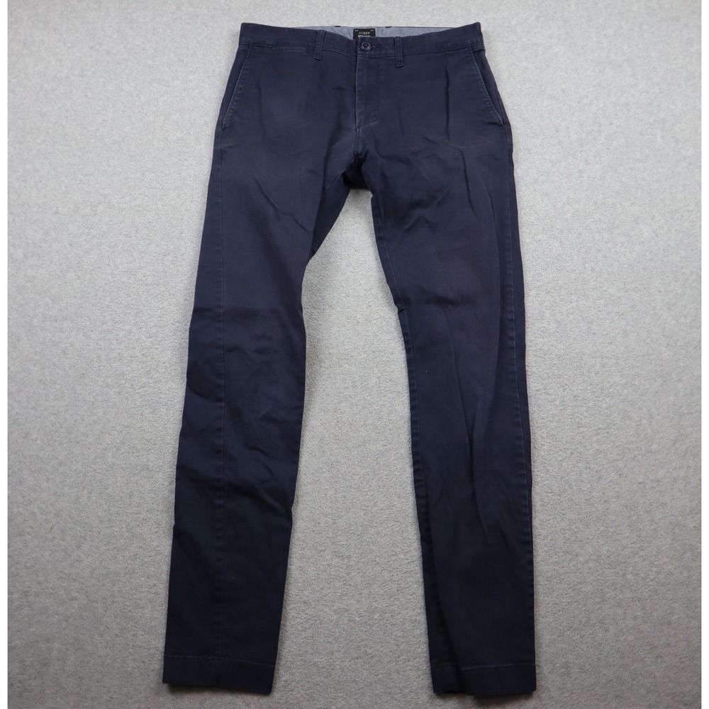 J.Crew Pants Mens 30x34 250 Skinny Stretch Chino Navy Blue Re-Imagined Casual